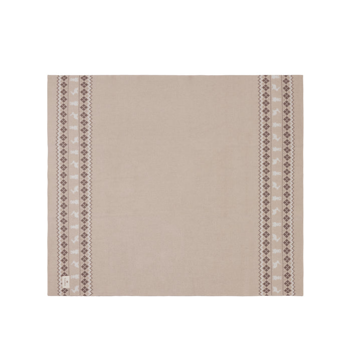 Baby Boy Blanket – Taupe – Fair Isle