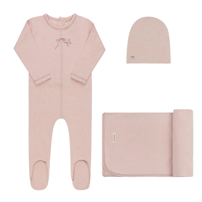 Baby Girl Layette Set – Pink – Bird Seam