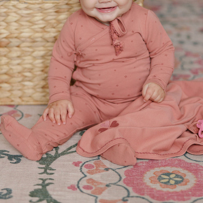 Baby Girl Layette Set – Pink – Clover Print