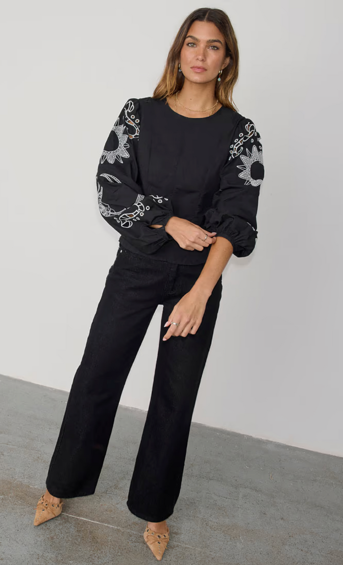 Black Enchanted Lillie Top