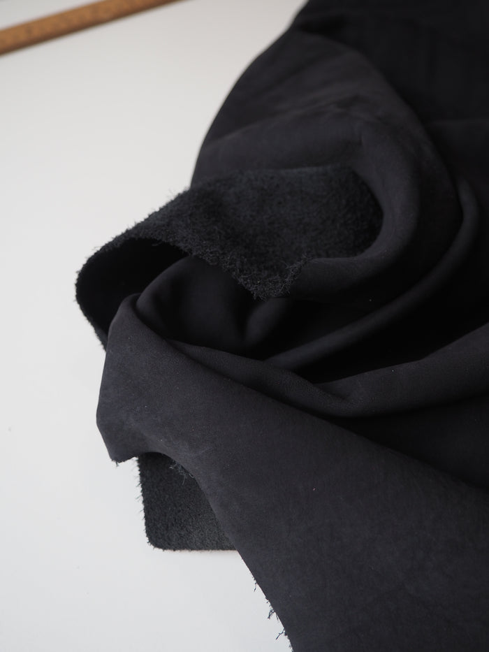 Black Nubuck Calfskin