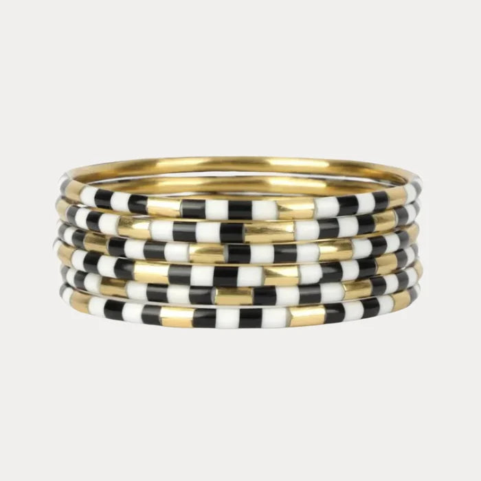 Black Veda Bangles - Set of 6