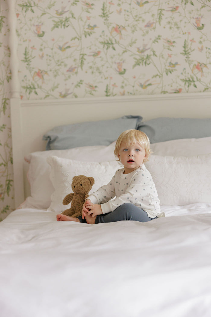 Boys 2 Piece Set – Ivory Boy – Geometric Floral