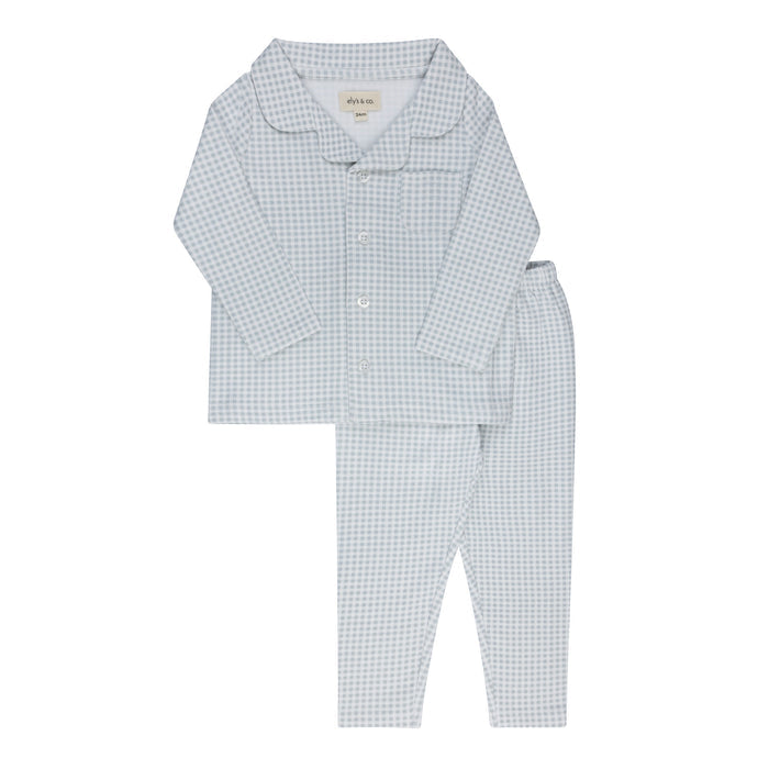 Boys Pajamas – Blue – Gingham Teddy