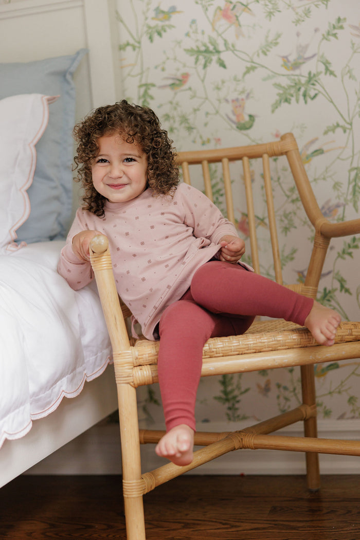 Girls 2 Piece Set – Pink – Geometric Floral