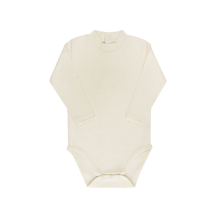 Girls Bodysuit – Ivory – Embroidered Trim