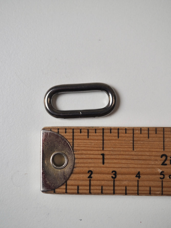 Gunmetal Oval Chunky Ring 25mm