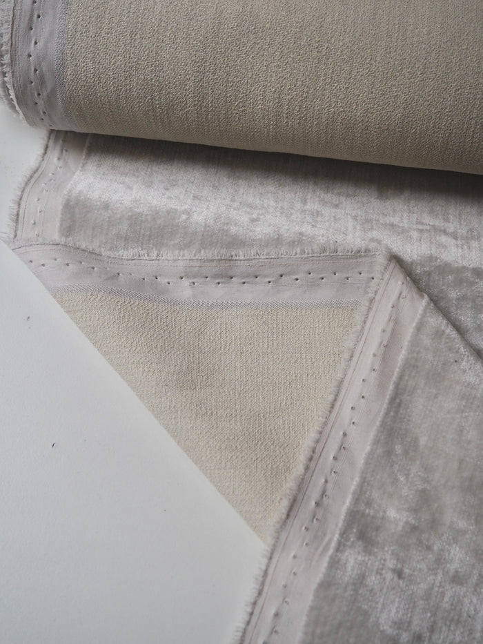 Oyster Crushed Velvet Furnishing