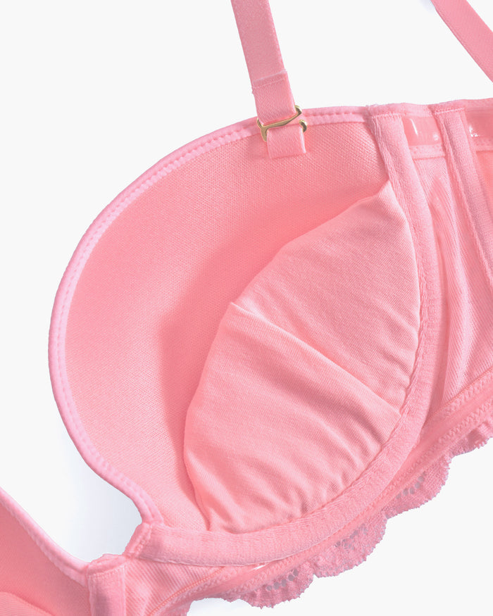 Pink Bra - Never Say Never Plungie Strapless Bra