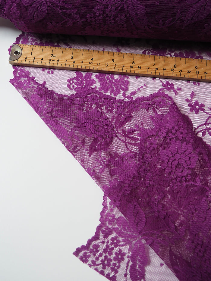 Purple Bloom Scallop Lace