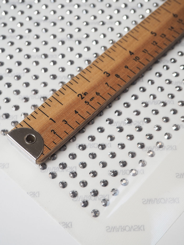 Swarovski Dark Silver Crystal Hotfix Sheet 5mm