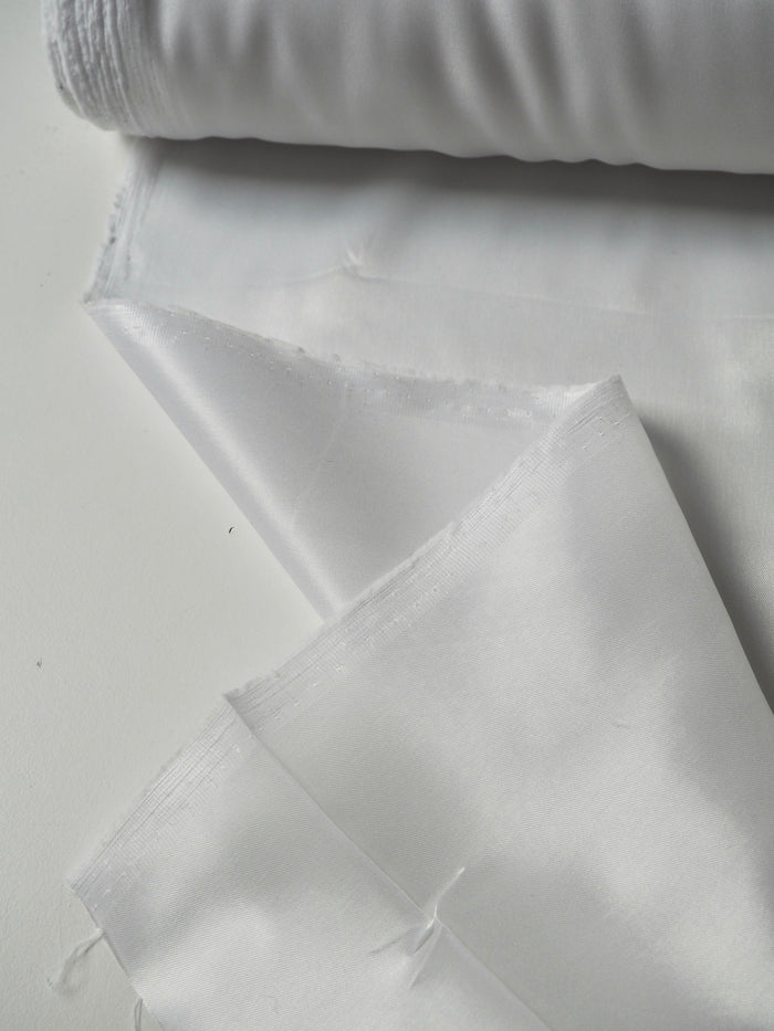 White Stretch Acetate Satin Twill Lining