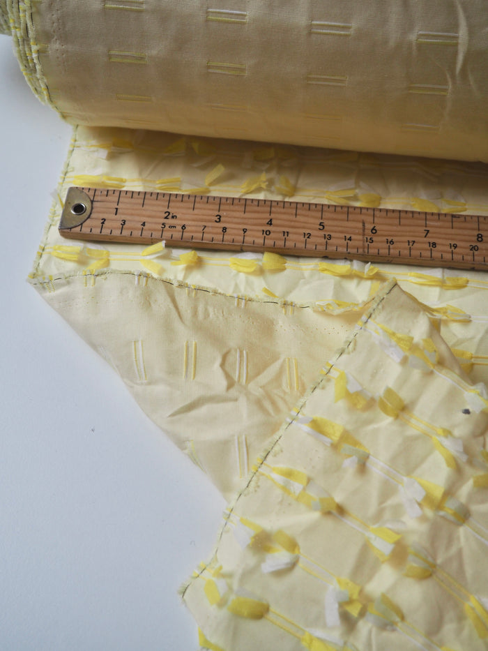 Yellow Fringe Embroidered Cotton