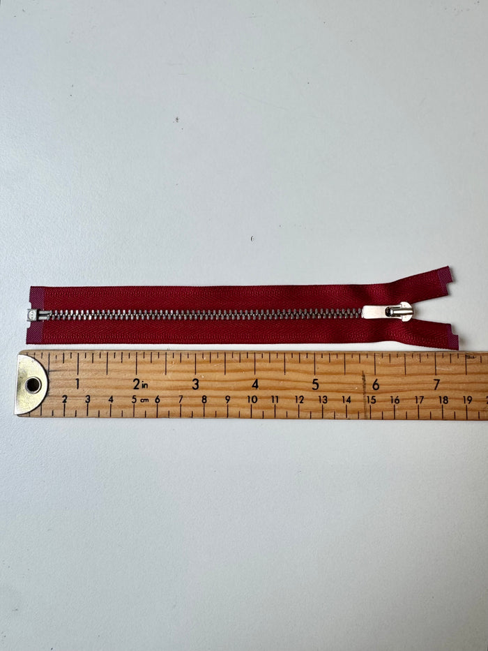 YKK 16.5cm/6.5in Berry Open-Ended Metal Teeth Zips