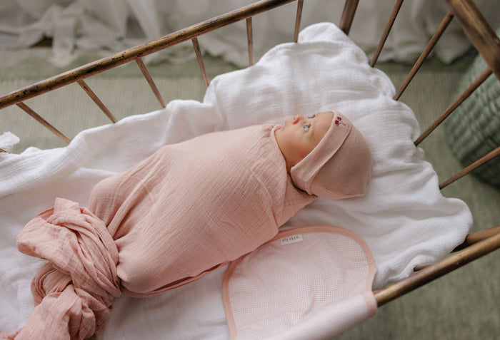 3 Pack Muslin Swaddles – Pink - Gingham Bear Collection –