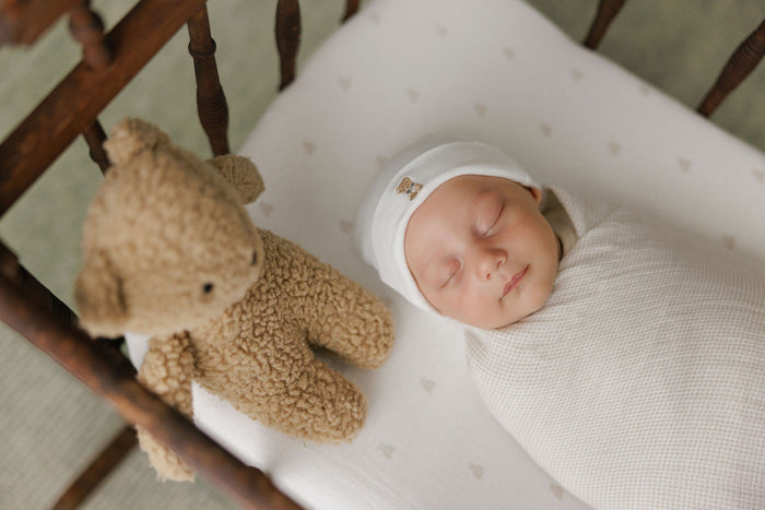 3 Pack Muslin Swaddles – Tan - Gingham Bear Collection