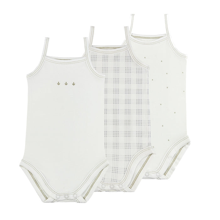 3 Pack Undershirts – Blue - Floral Plaid Collection