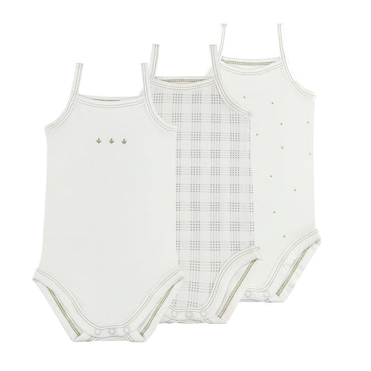 3 Pack Undershirts – Blue - Floral Plaid Collection