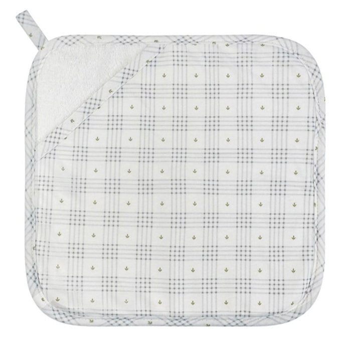 3 Pack Wash Cloth Set – Blue - Floral Plaid Collection