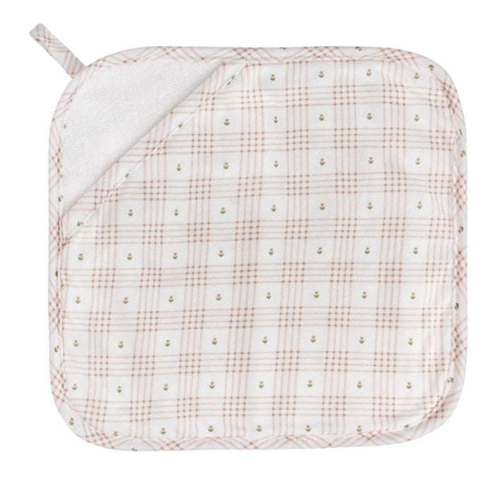 3 Pack Washcloth Set – Pink - Floral Plaid Collection