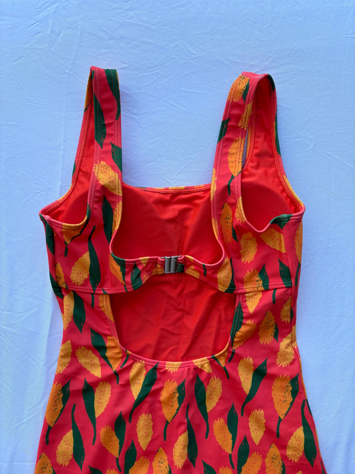 Tekela one piece in Neon Coral