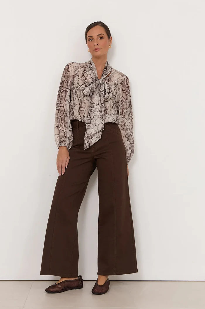 Adorne Penelope Snake Print Top
