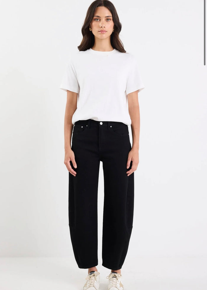 Among The Brave Graduate Barrel Jeans Jet Black
