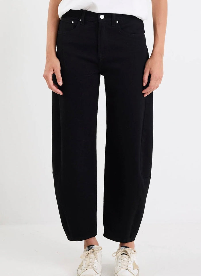 Among The Brave Graduate Barrel Jeans Jet Black