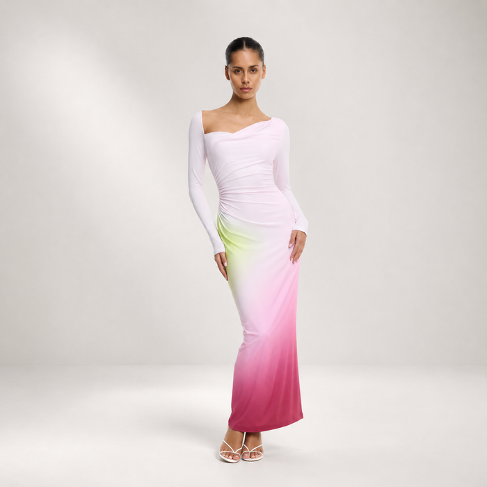 AMREN LONG SLEEVE MAXI DRESS