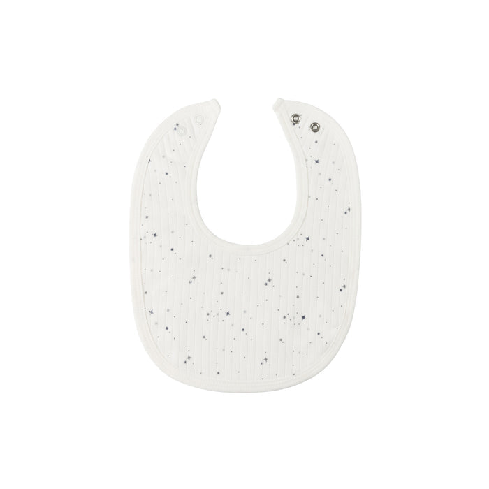 Baby Bib – Ivory Stars – Printed Floral Star