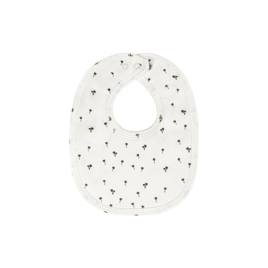 Baby Boy Bib - Ivory - Printed Palm Trees