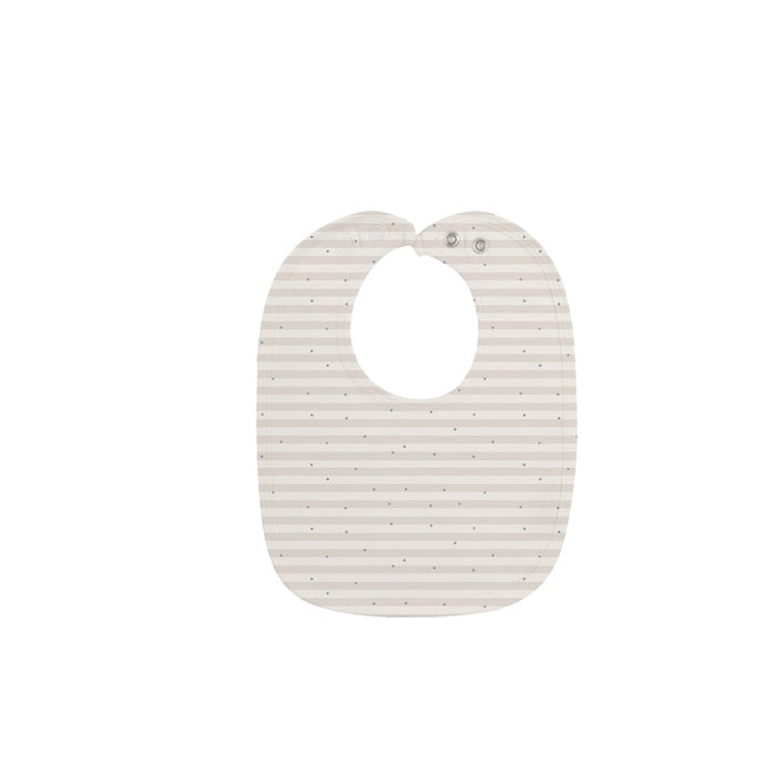 Baby Boy Bib - Tan - Nautical Stripe