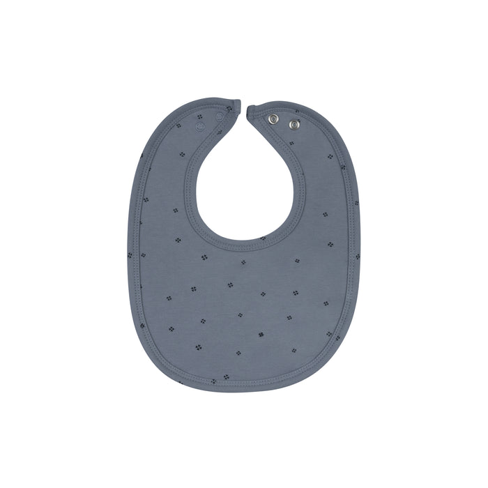 Baby Boy Bib – Blue – Clover Print