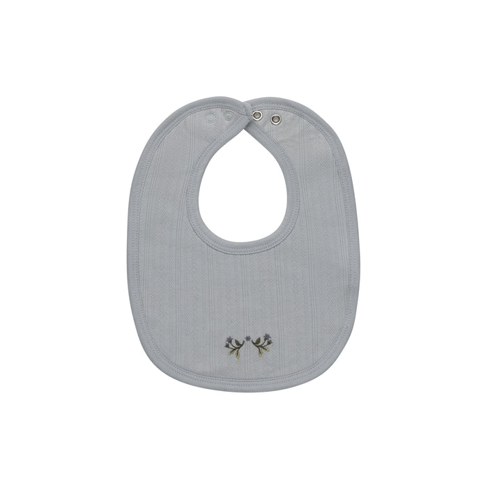 Baby Boy Bib – Blue – Embroidered