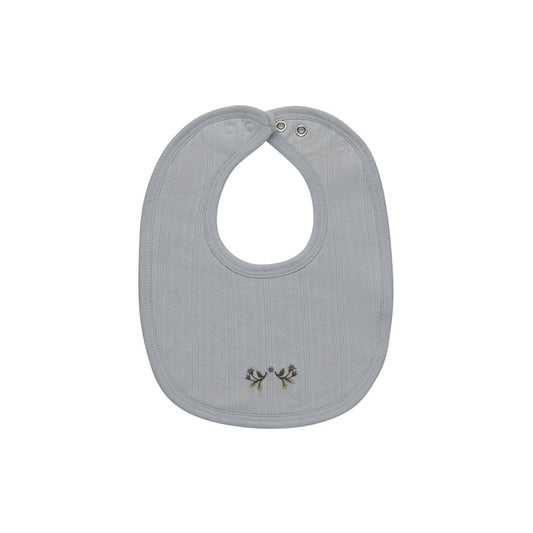 Baby Boy Bib – Blue – Embroidered