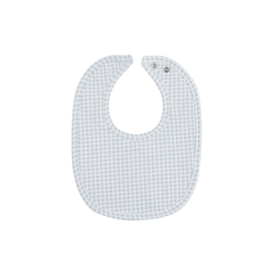 Baby Boy Bib – Blue – Gingham Teddy