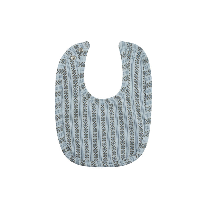 Baby Boy Bib – Blue – Linear Leaf
