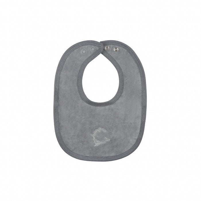 Baby Boy Bib – Blue – Metallic Wreath