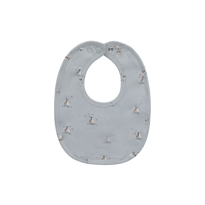 Baby Boy Bib – Blue – Nautical Print