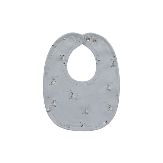 Baby Boy Bib – Blue – Nautical Print