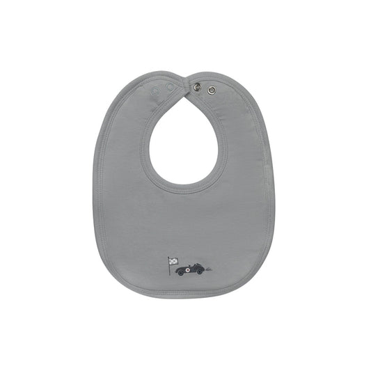 Baby Boy Bib – Blue – Race Car
