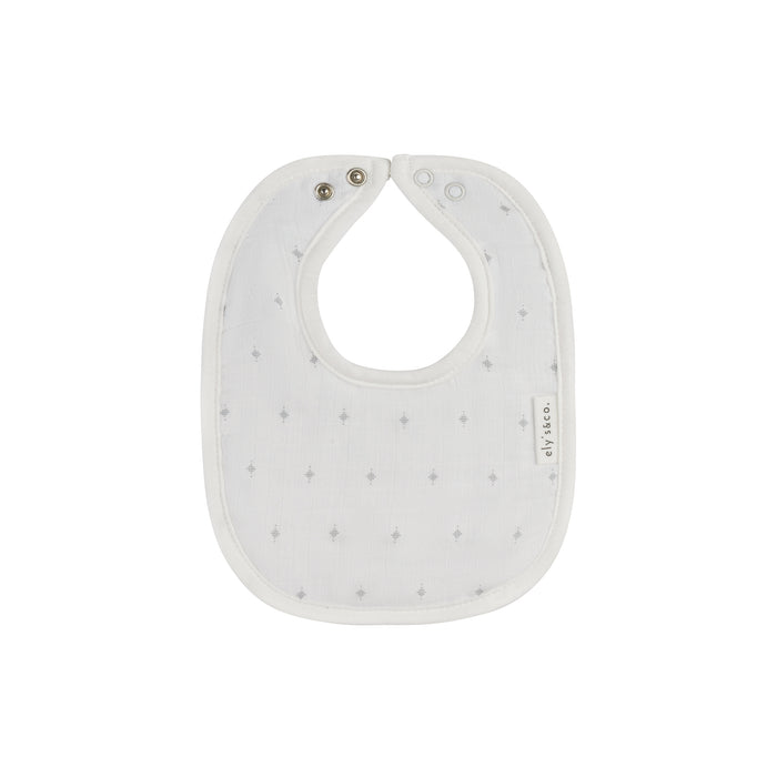 Baby Boy Bib – Ivory Blue – Diamond