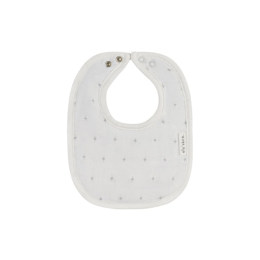 Baby Boy Bib – Ivory Blue – Diamond