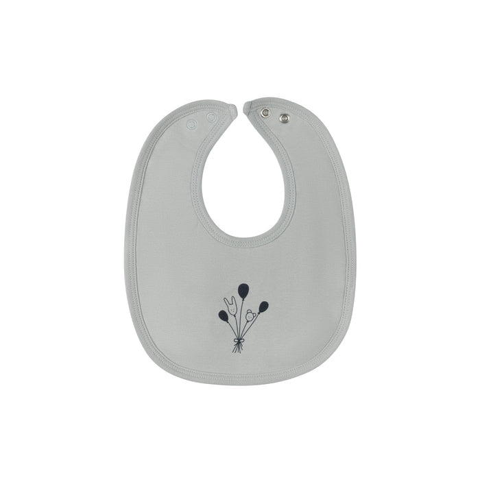 Baby Boy Bib – Ivory Blue – Stripe