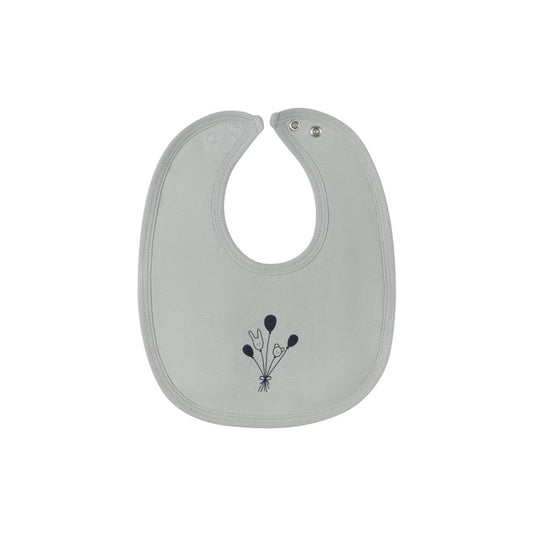 Baby Boy Bib – Ivory Blue – Stripe