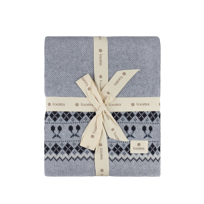 Baby Boy Blanket – Blue – Fair Isle