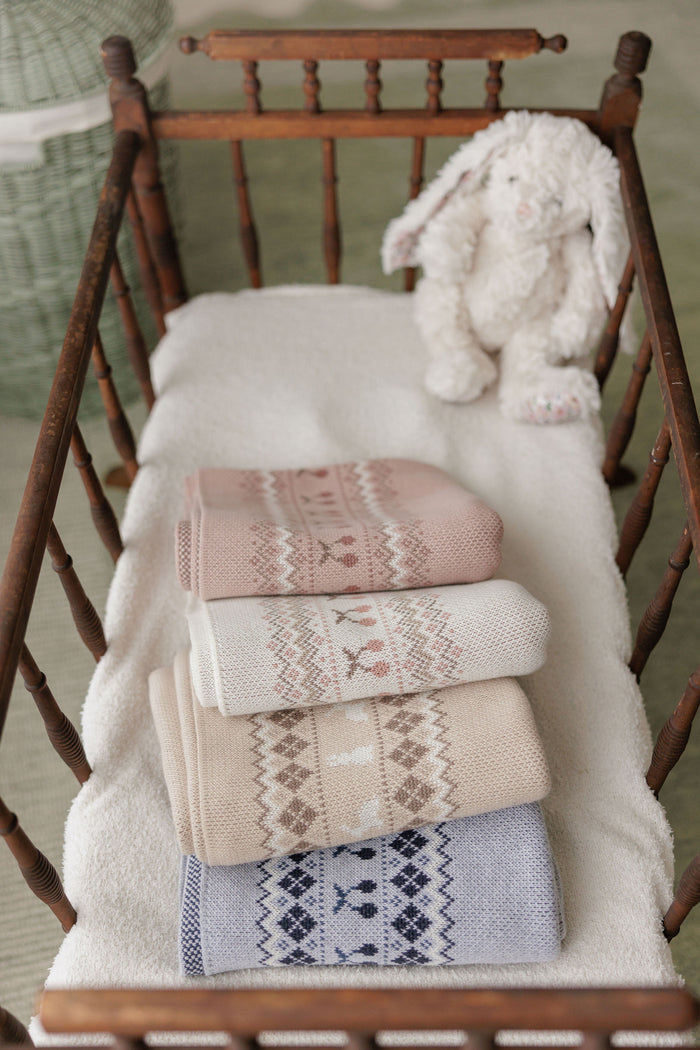 Baby Boy Blanket – Blue – Fair Isle