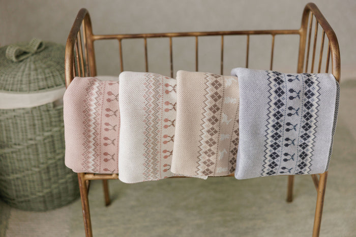 Baby Boy Blanket – Blue – Fair Isle