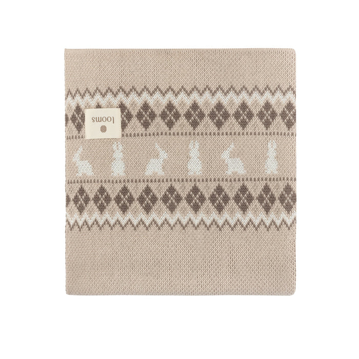 Baby Boy Blanket – Taupe – Fair Isle