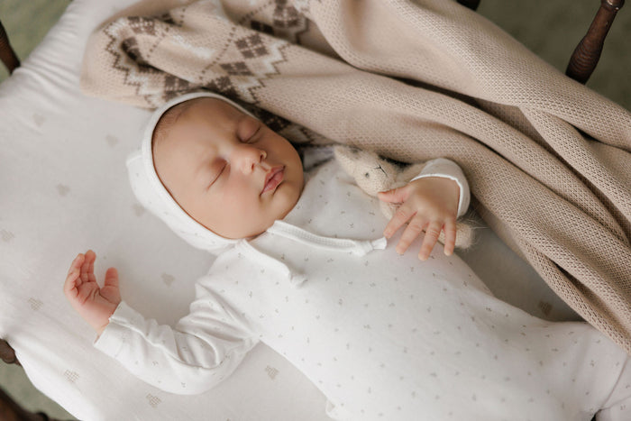 Baby Boy Blanket – Taupe – Fair Isle